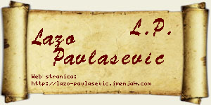 Lazo Pavlašević vizit kartica